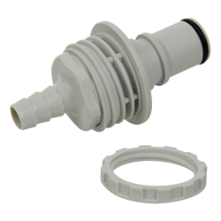 3/8" ID Panel Mount Polypropylene Non-Spill Hose Barb Insert (Body Sold Separately)