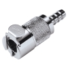 1/4" In-Line Hose Barb LC Series Chrome Plated Brass Body - Straight Thru (Insert Sold Separately)