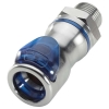 3/8" MNPT LQ6 Chrome Plated Brass Valve Body - Blue (Insert Sold Separately)