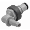 1/4" ID In-Line Hose Barb NS4 Series Polypropylene Non-Spill Elbow Insert (Body Sold Separately)