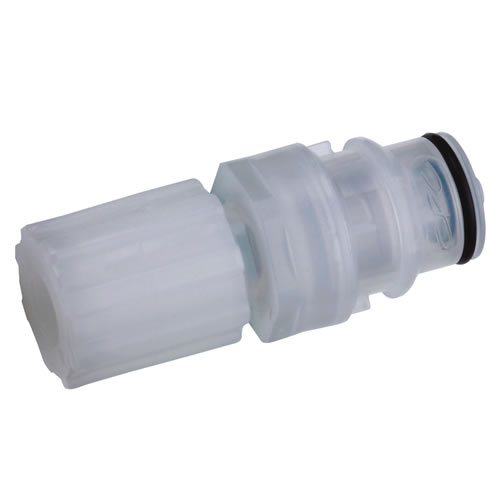 1/4" Flare Compression CQH Series Polypropylene In-Line Coupling Insert - Shutoff (Body Sold Separately)