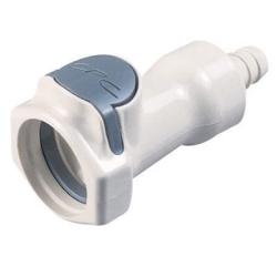 3/8" In-Line Hose Barb HFC 35 Series Polysulfone Coupling Body - Straight Thru (Insert Sold Separately)
