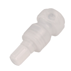 3/4" Flare Compression CQG Series Polypropylene In-Line Coupling Body - Shutoff (Insert Sold Separately)