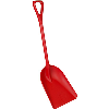 Remco® Red Hygienic One-Piece Polypropylene Shovel - 11" x 14" x 38"