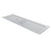 Clear 1/2 Long Food Pan Solid Cover with Molded Handle