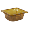 1.1 Quart Amber Polycarbonate High Temperature 1/6 Food Pan