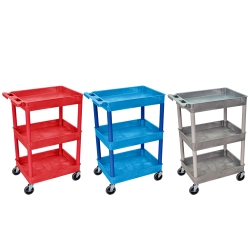 luxor 2 shelf plastic utility cart luxor 2 shelf plastic utility cart