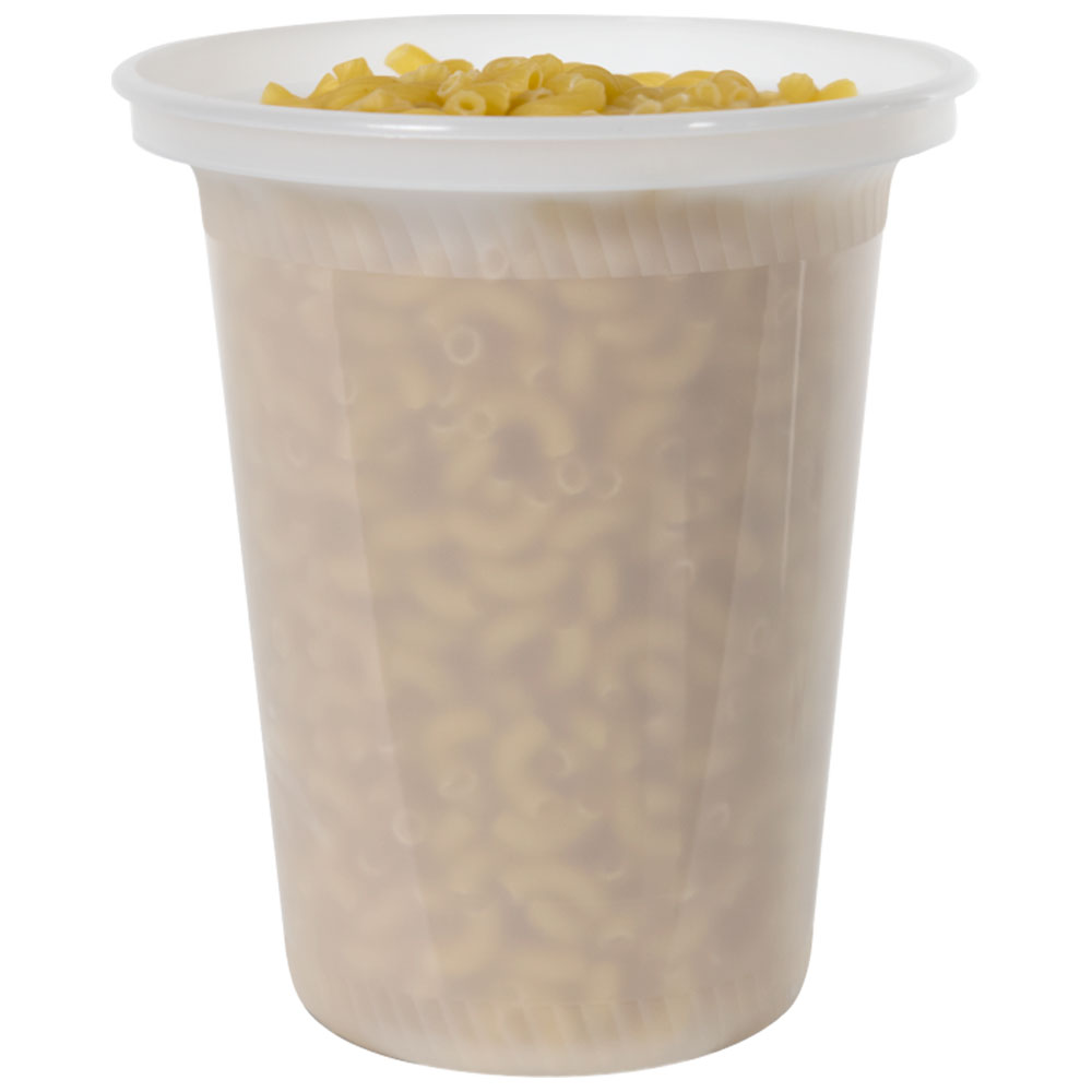 24 oz. Natural Polypropylene XLine Round Freezer Grade Container U.S