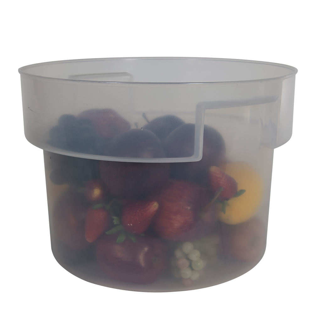12 Quart Translucent Polypropylene Bain Marie with Handles (Lid Sold Separately)