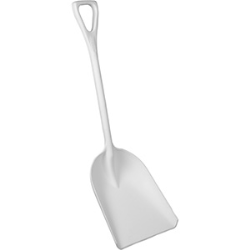Remco® White Hygienic One-Piece Polypropylene Shovel - 11" x 14" x 38"
