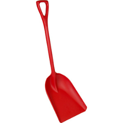 Remco® Red Hygienic One-Piece Polypropylene Shovel - 11" x 14" x 38"