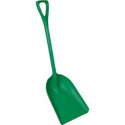 Remco® Green Hygienic One-Piece Polypropylene Shovel - 14" x 17" x 42"