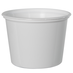 18 oz. White Polypropylene Z-Line Round Container