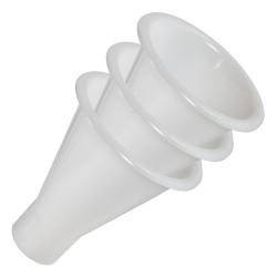 5" Top Diameter Natural HDPE Tamco® Large Powder Funnel with 2" OD Spout - Pack of 3