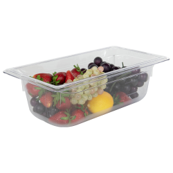 3.6 Quart Clear Polycarbonate Low Temperature 1/3 Food Pan (Cover Sold Separately)