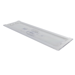 Clear 1/2 Long Food Pan Solid Cover with Molded Handle