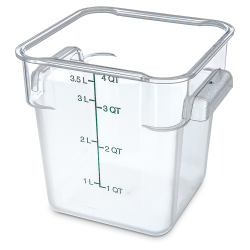 4 Quart Polycarbonate Space-Saver Storage Stor-Plus™ Container (Lid Sold Separately)