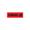 "Flammable" Rectangular Water-Resistant Polypropylene Label - 3" x 1"