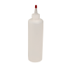 16 oz. Natural HDPE Cylindrical Sample Bottle with 28/410 Natural Yorker Cap