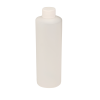 16 oz. Natural HDPE Cylindrical Sample Bottle with 28/410 White Ribbed Cap with F217 Liner