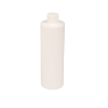 12 oz. White HDPE Cylindrical Sample Bottle with 24/410 White Ribbed Cap with F217 Liner