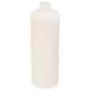 32 oz. White HDPE Cylindrical Sample Bottle with 28/410 Plain Cap with F217 Liner