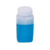 5 oz. Natural Polyethylene Wide Mouth Oblong Bottle with 38/400 White Ribbed Cap with F217 Liner