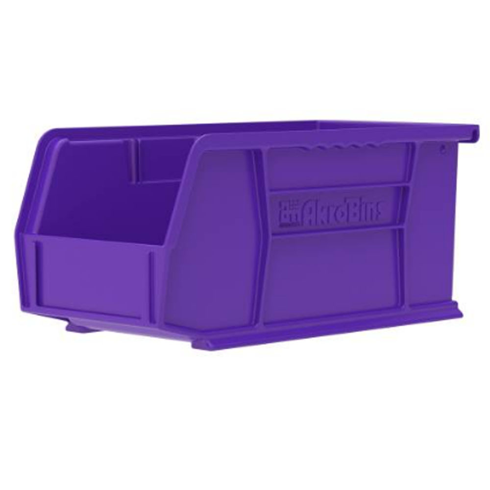 10-7/8" L x 5-1/2" W x 5" Hgt. OD Purple Storage Bin | U.S. Plastic Corp.