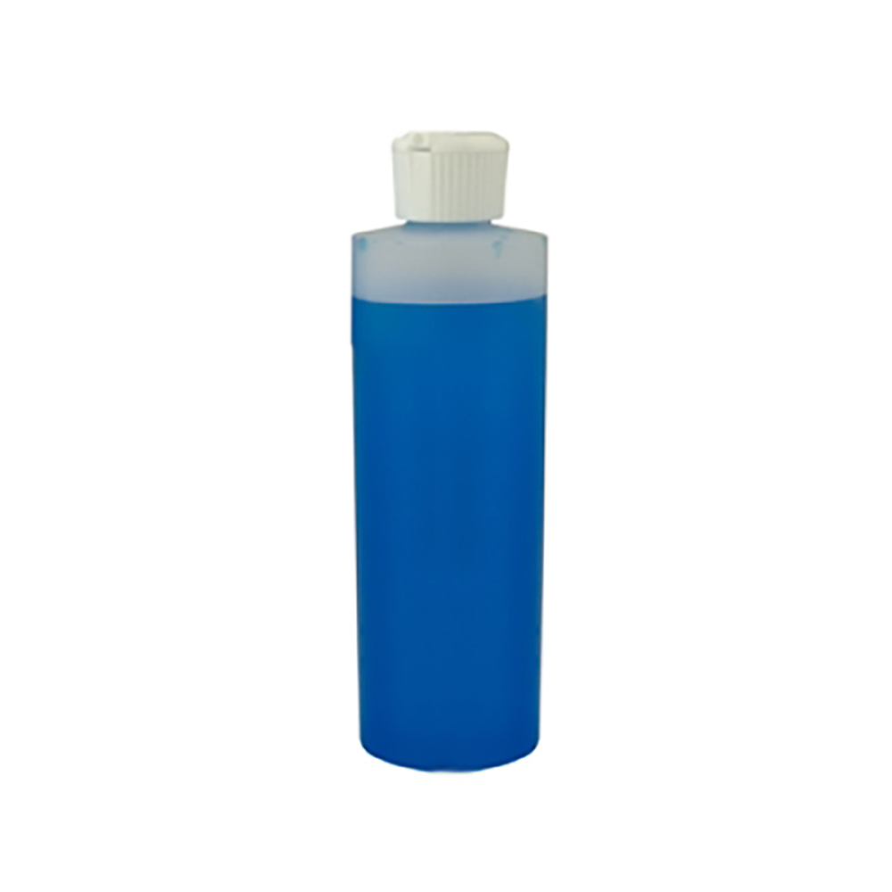8 oz. HDPE Cylinder Bottle with 24mm White Flip-Top Cap