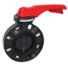5" PVC Lever Butterfly Valve with EPDM Liner & Seals