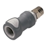 3/8" OD x 1/4" ID In-Line Ferruleless Polypropylene Non-Spill Coupling Body (Insert Sold Separately)