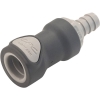 3/8" ID In-Line Hose Barb NS4 Series Polypropylene Non-Spill Coupling Body (Insert Sold Separately)