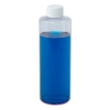 4 oz. Clear PVC Cylindrical Bottle with 20/410 White Ribbed Cap with F217 Liner