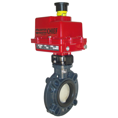 1-1/2" Type 57 Butterfly Valve with Series 92 Electric Actuator
