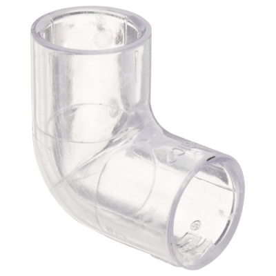 3/4" Clear Schedule 40 PVC 90° Elbow