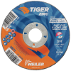 4-1/2" Dia. x 1/4" Thickness x 7/8" Arbor Hole Weiler® Tiger® Zirconia Grinding Wheel - Type 27