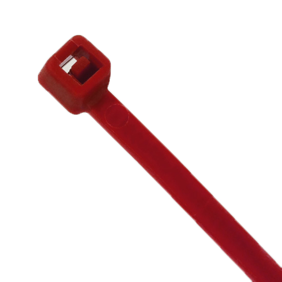 14-1/2" L x 50 lbs. Tensile Strength Red Vivid Cable Ties - Pack of 100