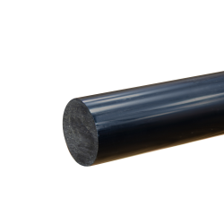 1-3/8" Black PVC Rod