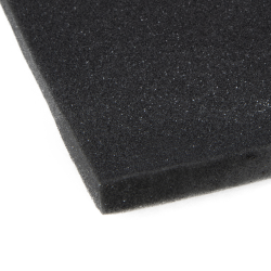 1" x 39" x 51" Black 45 PPI Reticulated Polyurethane Foam Sheet