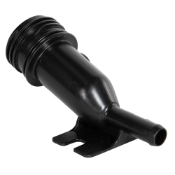2-1/4" HDPE Remote Filler Spout Black with 5/8" Outlet