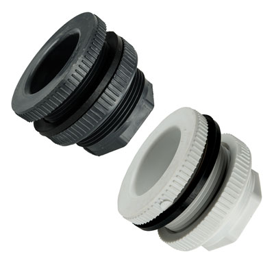 PVC & Polypropylene Heavy Duty Bulkhead Fittings with EPDM Gaskets