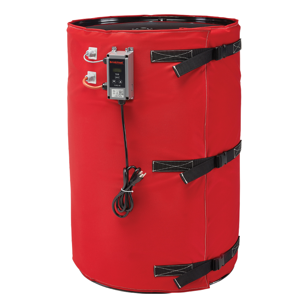 Wet Area Full Coverage BriskHeat® Heater for 55 Gallon Drum - 600Watts/120VAC