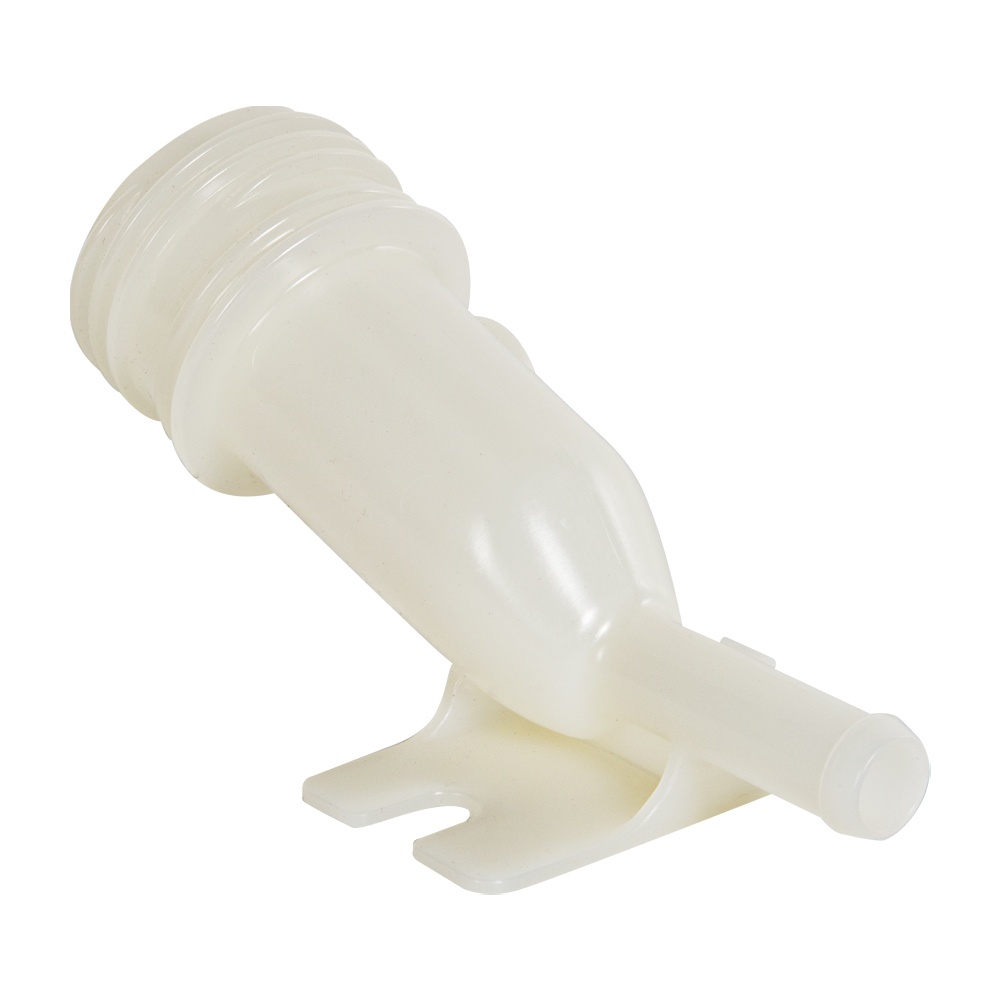 2-1/4" HDPE Remote Filler Spout Natural with 5/8" Outlet