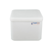 4 Gallon Natural Standard Square Tamco® Tank with Cover - 11-1/2" L x 11-1/2" W x 8-5/16" Hgt.