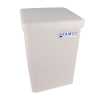 15 Gallon Natural Heavy Duty Square Tamco® Tank with Cover - 11-1/2" L x 11-1/2" W x 27" Hgt.