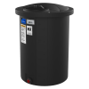 200 Gallon Black Open-Top Vertical Batch Tank with Bolt On Cover - 36" Dia. x 51" Hgt.