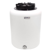 20 Gallon Tamco® Vertical Natural PE Tank with 12-1/2" Lid & 3/4" Fitting - 19" Dia. x 24" High