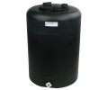 25 Gallon Tamco® Vertical Black PE Tank with 8" Lid & 3/4" Fitting - 19" Dia. x 27" High
