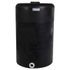 130 Gallon Tamco® Vertical Black PE Tank with 8" Lid & 2" Fitting - 30" Dia. x 47" High