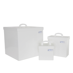 36inch L x 36inch W x 18inch Hgt. Tamco Industries 100 Gallon Polypropylene Tank